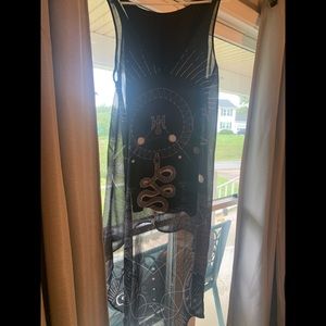 H&M snake moon high low dress